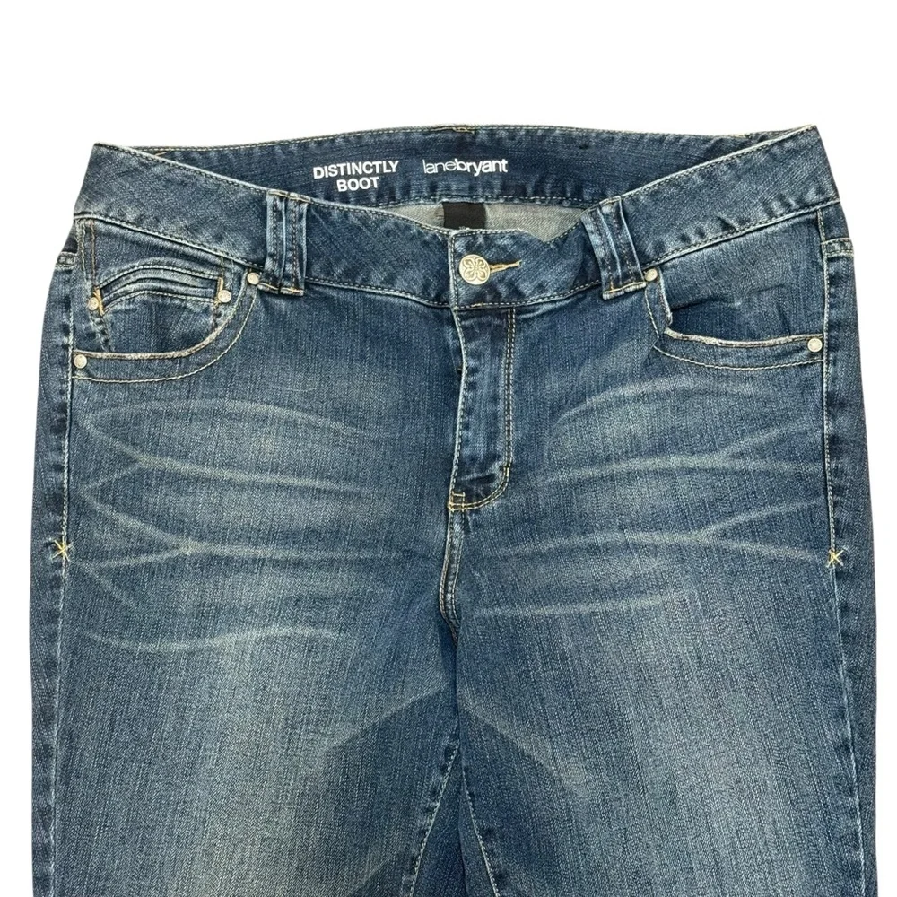 Lane Bryant Distinctly Boot jeans 18P petite bootcut blue stretch denim